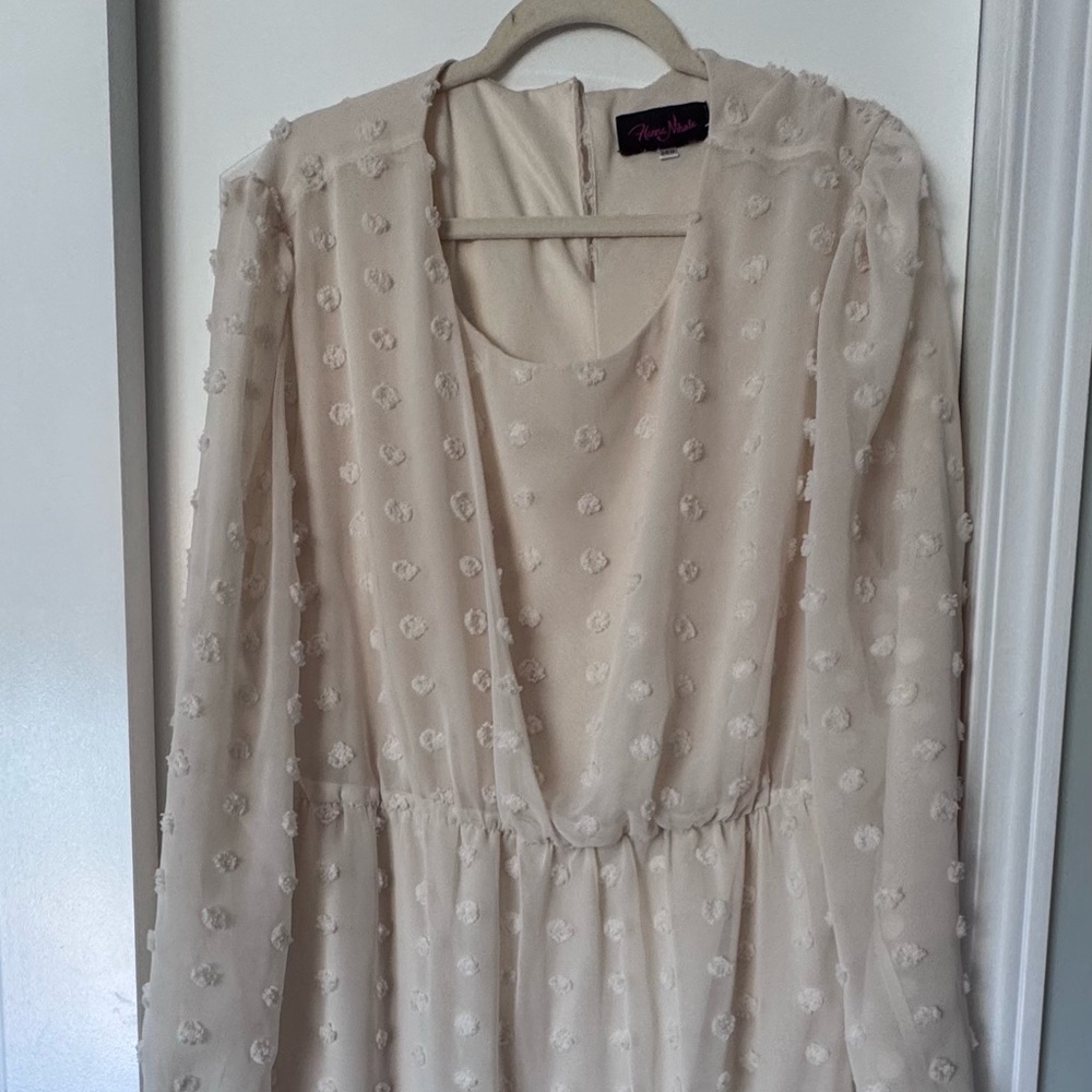 Elegant Cream Midi Dress